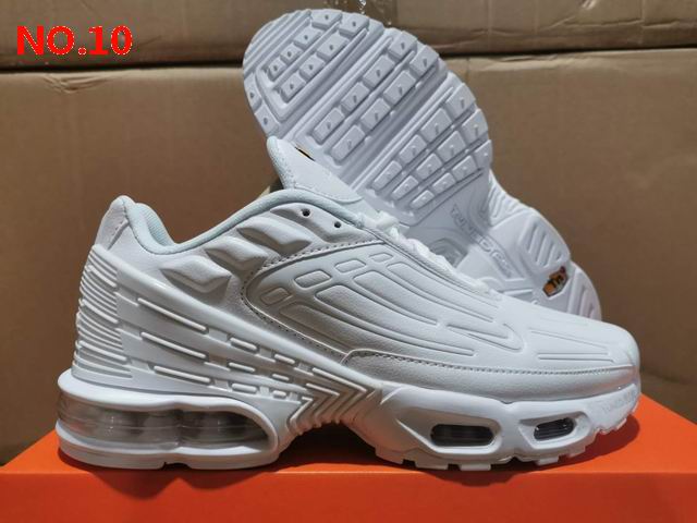 Nike Air Max Plus 3 Leather Mens Shoes White;